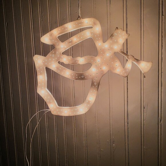 Vintage Christmas Lights - Angel Silhouette - Window Display - Retro Christmas - Picture 4 of 14